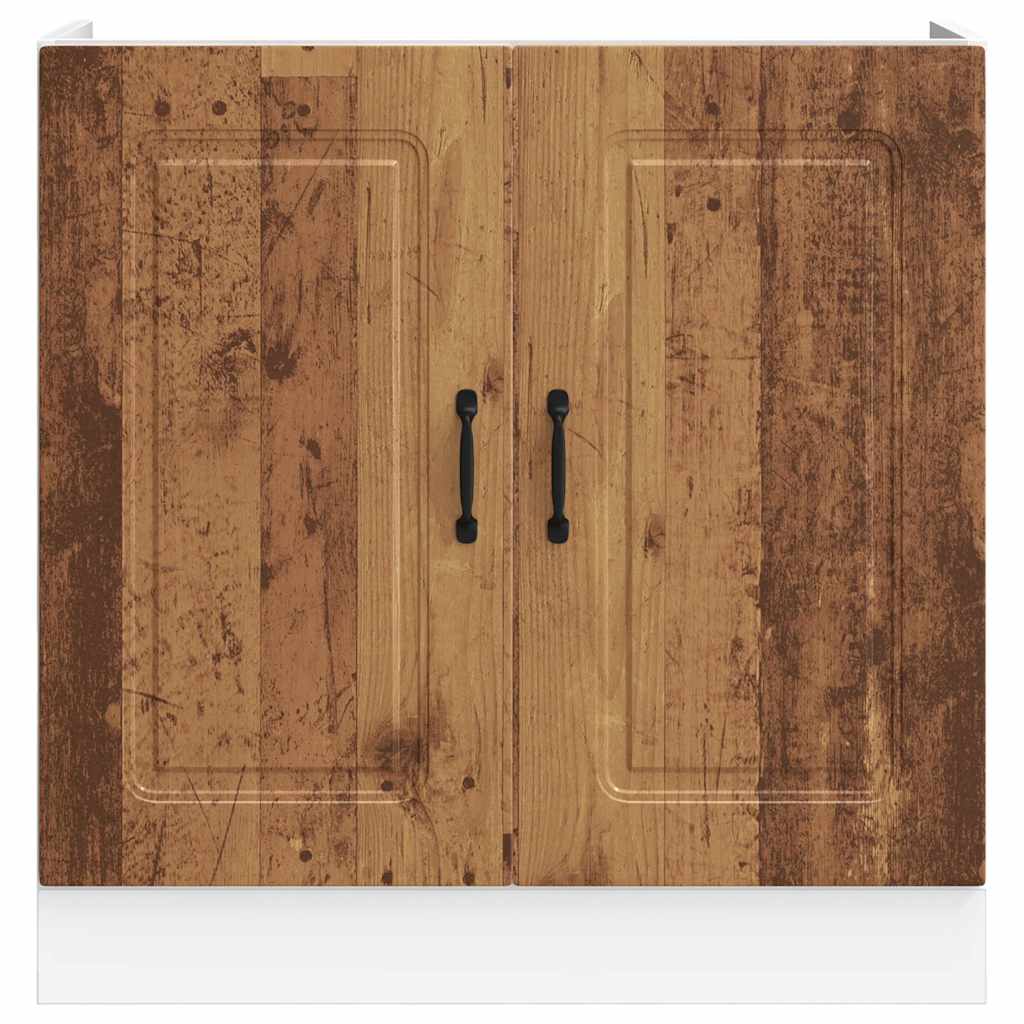 vidaXL Szafka pod zlewozmywak, Kalmar, stare drewno, 80x46x81,5 cm