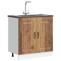 vidaXL Szafka pod zlewozmywak, Kalmar, stare drewno, 80x46x81,5 cm