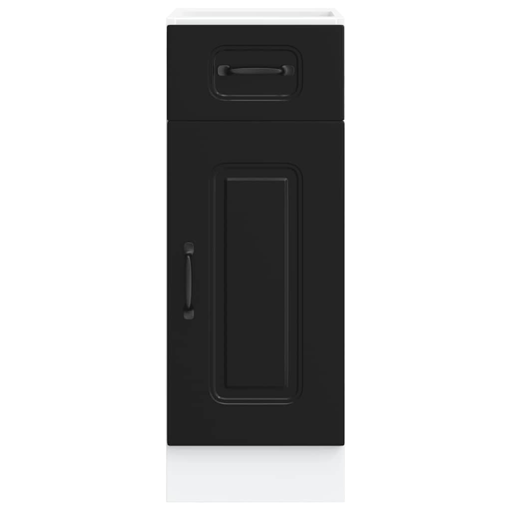 vidaXL Szafka kuchenna dolna, Kalmar, czarna, materiał drewnopochodny