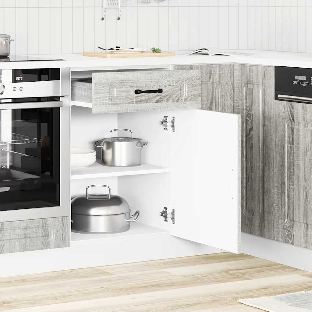 vidaXL Szafka kuchenna dolna, Kalmar, szary dąb sonoma