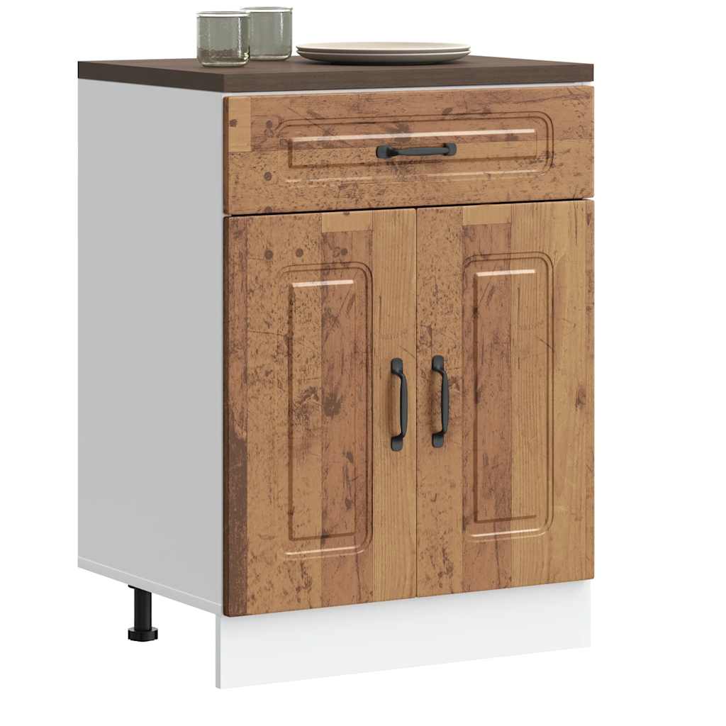 vidaXL Szafka kuchenna dolna, Kalmar, stare drewno