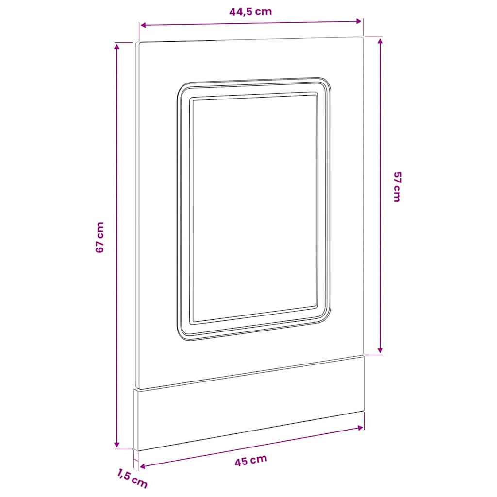 vidaXL Panel do zmywarki, Kalmar, biały, 45x1,5x57 cm
