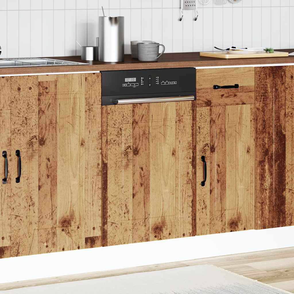 vidaXL Panel do zmywarki, Kalmar, stare drewno, 45x1,5x57 cm