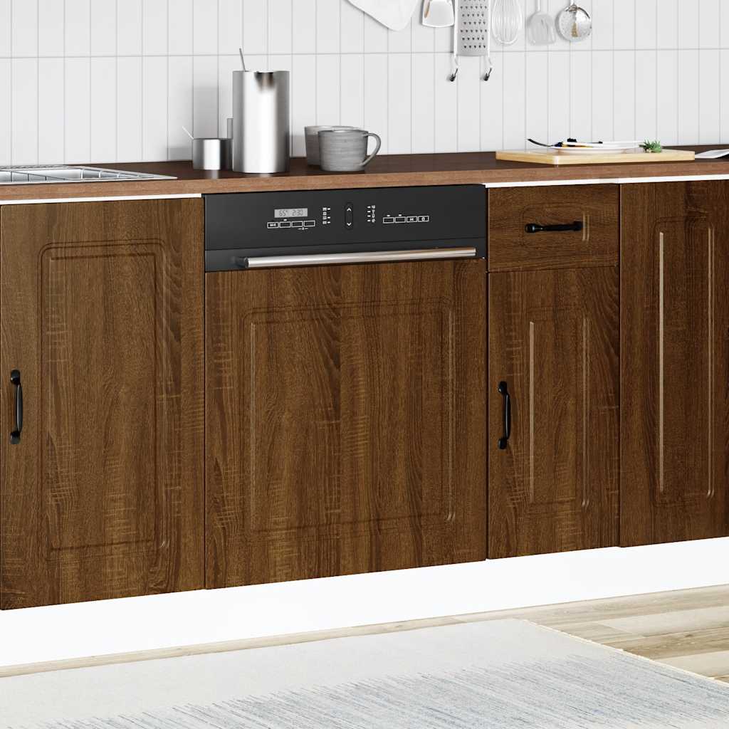 vidaXL Panel do zmywarki, Kalmar, brązowy dab, 60x1,5x57 cm
