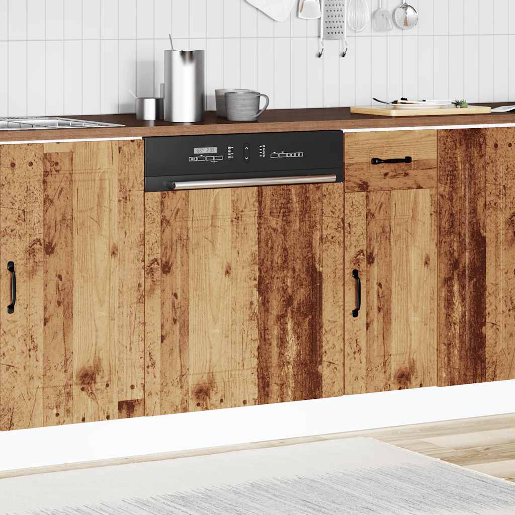 vidaXL Panel do zmywarki, Kalmar, stare drewno, 60x1,5x57 cm
