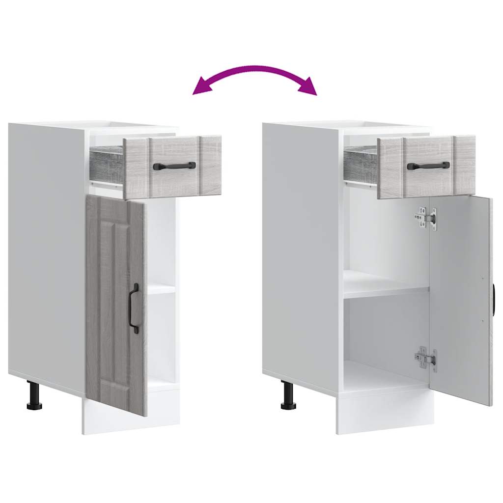 vidaXL Szafka kuchenna dolna „Lucca” Szara Sonoma Drewno klejone