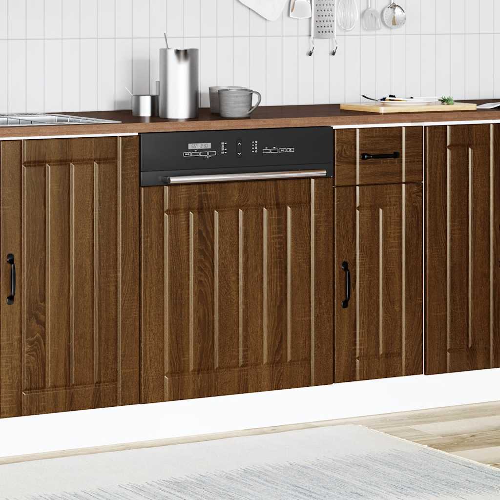 vidaXL Panel do zmywarki, Lucca, brązowy dab, materiał drewnopochodny