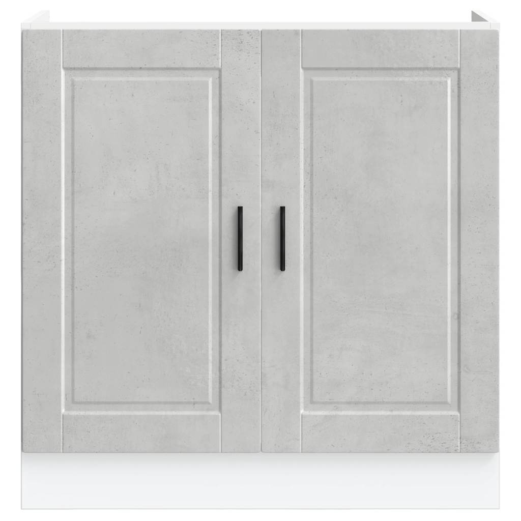 vidaXL Szafka pod zlewozmywak, Porto, szarość betonu, 80x46x81,5 cm