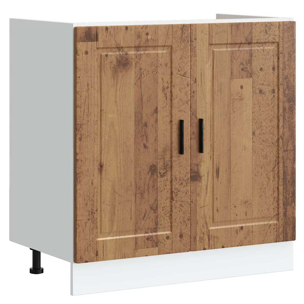 vidaXL Szafka pod zlewozmywak, Porto, stare drewno, 80x46x81,5 cm