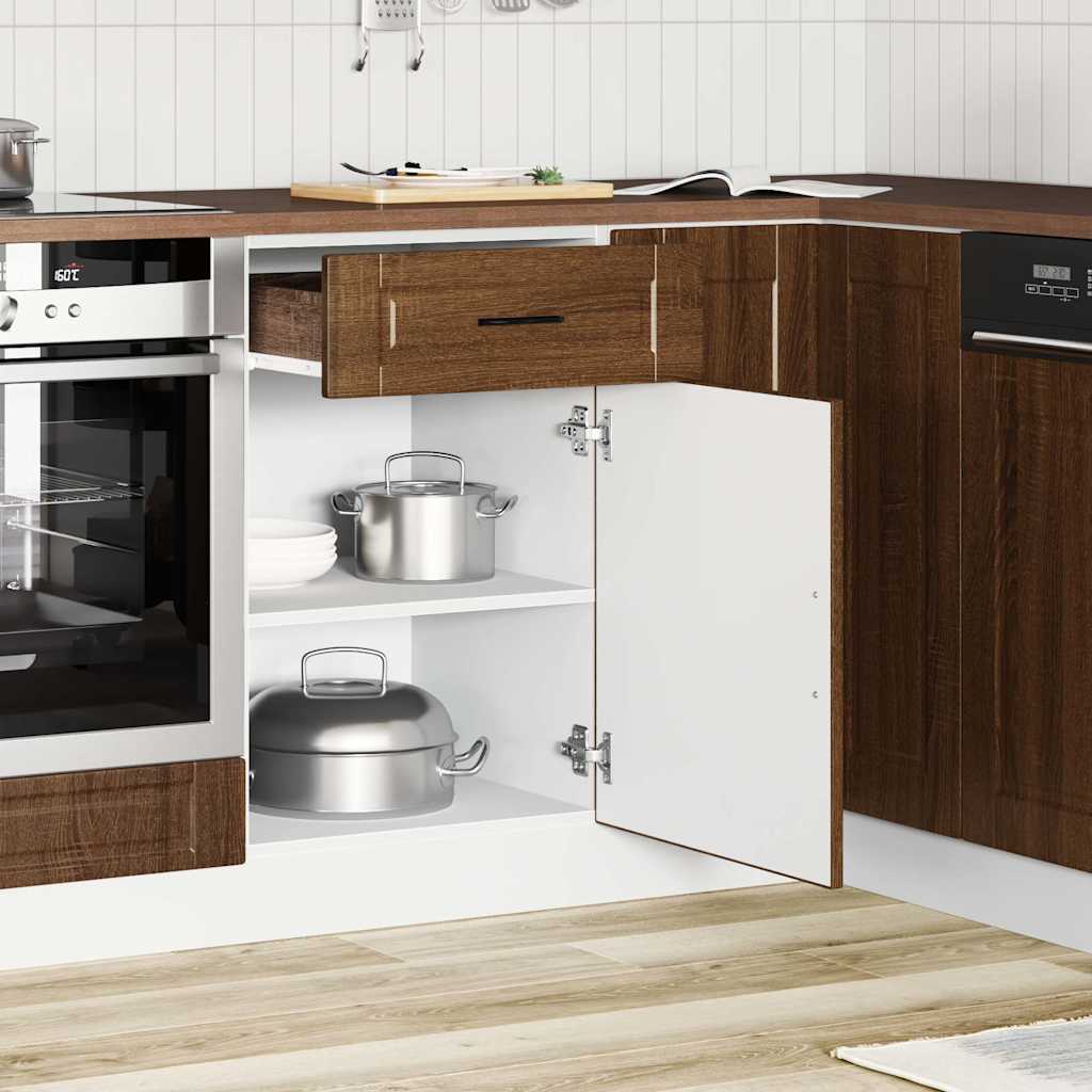 vidaXL Szafka kuchenna dolna, Porto, brązowy dąb
