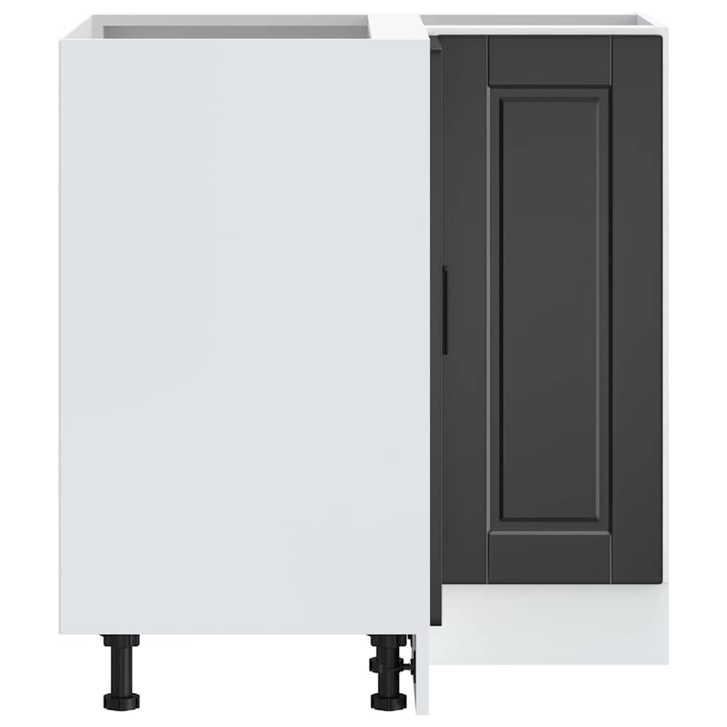 vidaXL Narożna szafka kuchenna dolna Porto, czarna