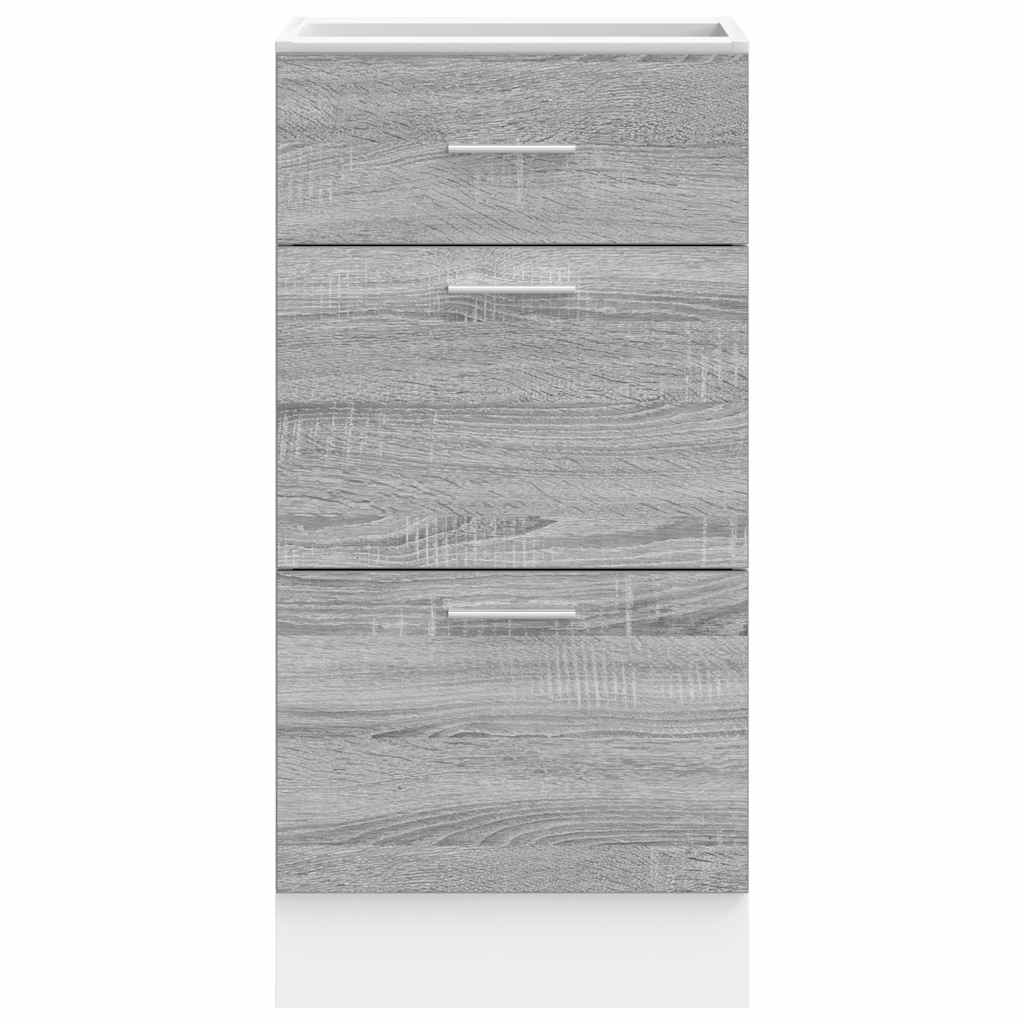vidaXL Szafka dolna "Lyon" Sonoma Szara 40x46x81,5 cm Drewno klejone