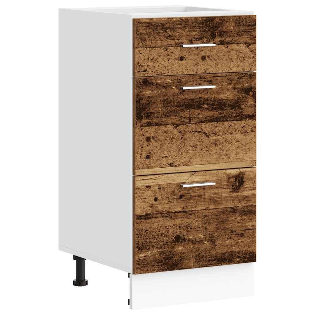 vidaXL Szafka dolna "Lyon" Stare drewno 40x46x81,5 cm Drewno klejone