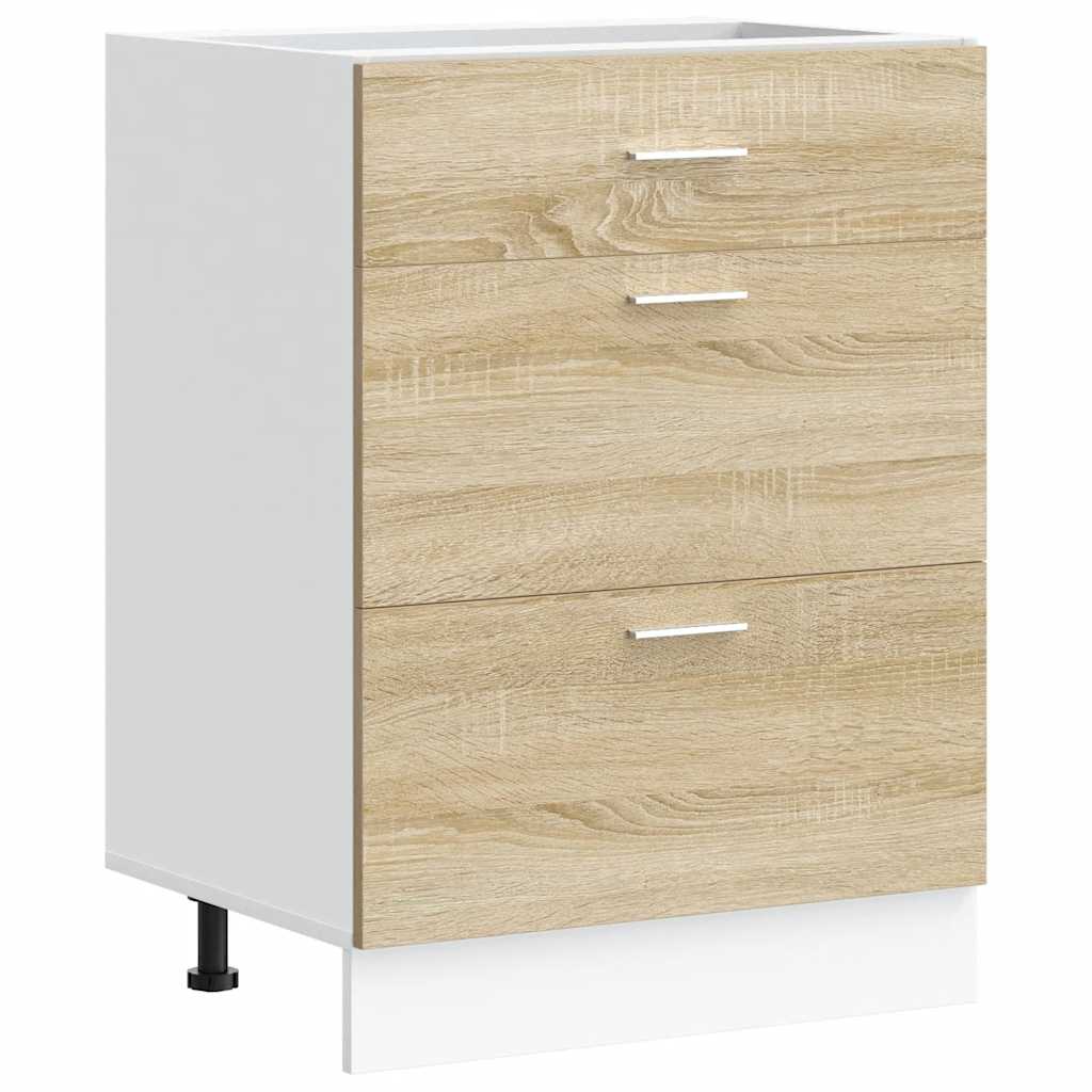 vidaXL Szafka kuchenna dolna "Lyon" Sonoma Oak Drewno klejone