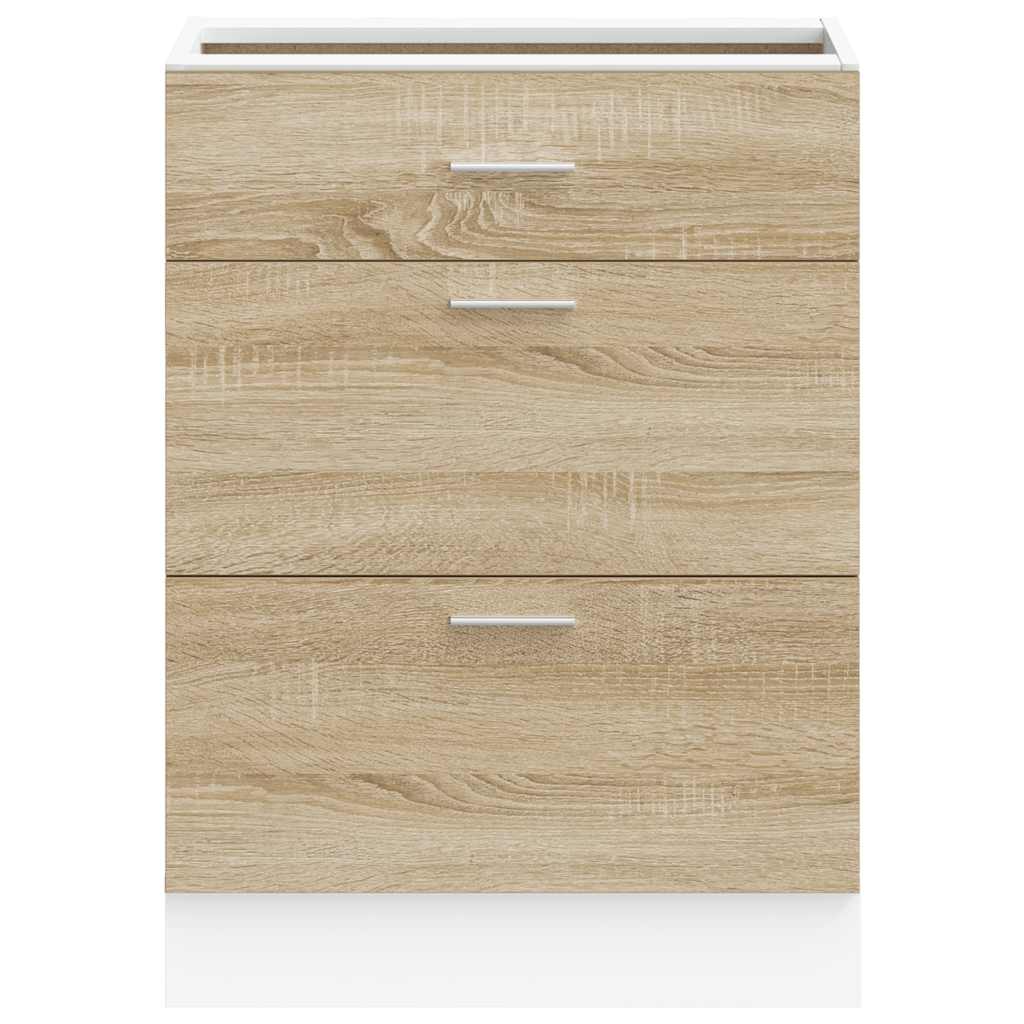 vidaXL Szafka kuchenna dolna "Lyon" Sonoma Oak Drewno klejone