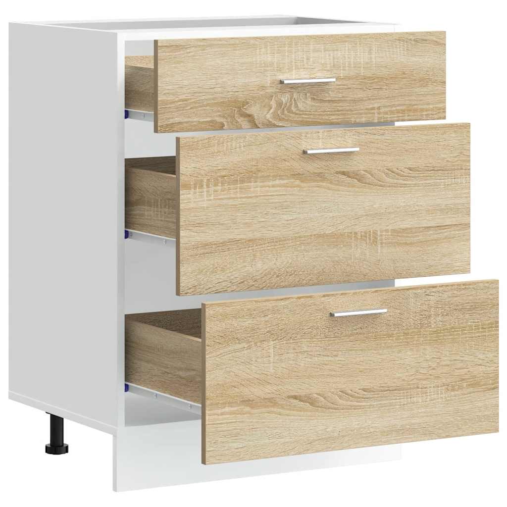 vidaXL Szafka kuchenna dolna "Lyon" Sonoma Oak Drewno klejone