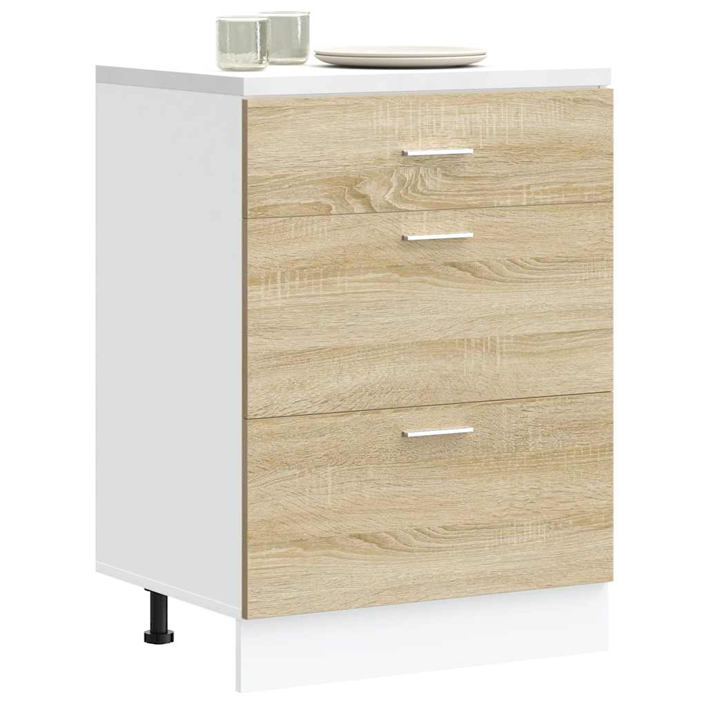 vidaXL Szafka kuchenna dolna "Lyon" Sonoma Oak Drewno klejone