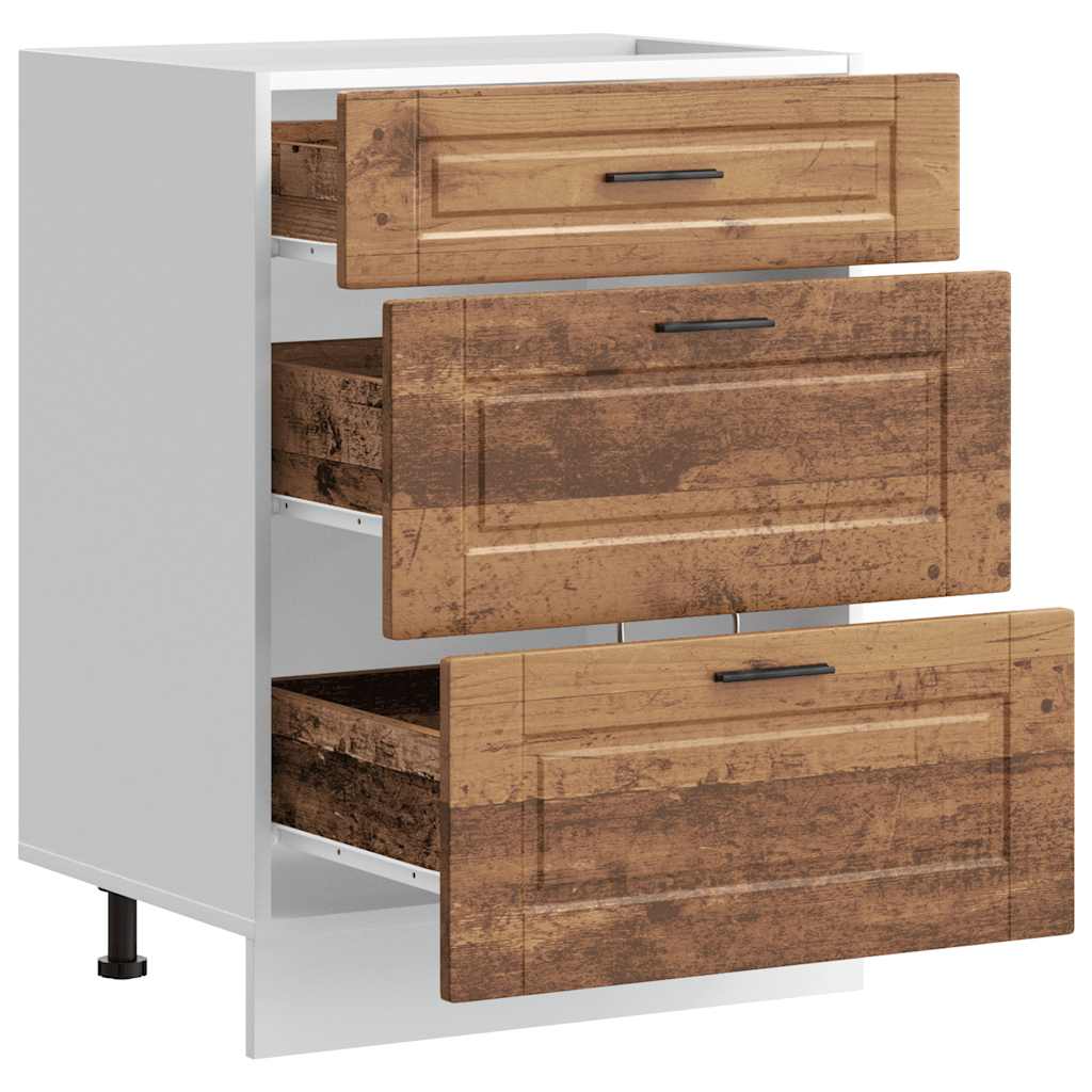 vidaXL Szafka kuchenna dolna, Porto, stare drewno