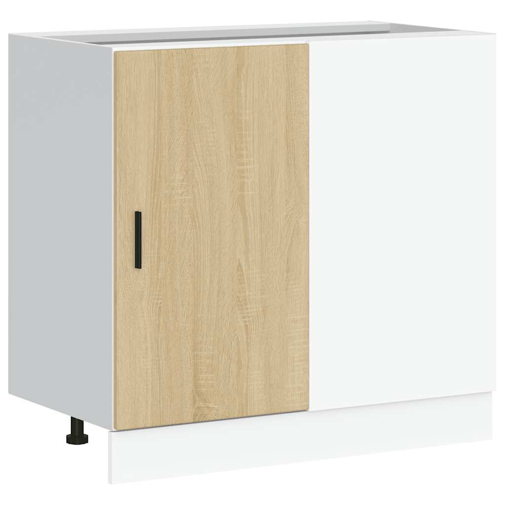 vidaXL Szafka dolna zlewu "Lyon" Sonoma Oak Drewno klejone
