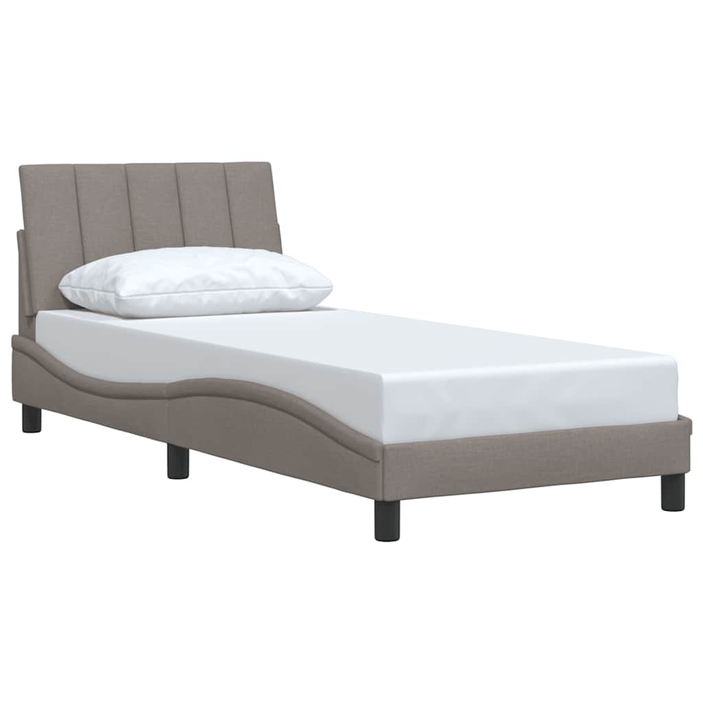 vidaXL Rama łóżka bez materaca Hanko Taupe 80x200 cm Tkanina