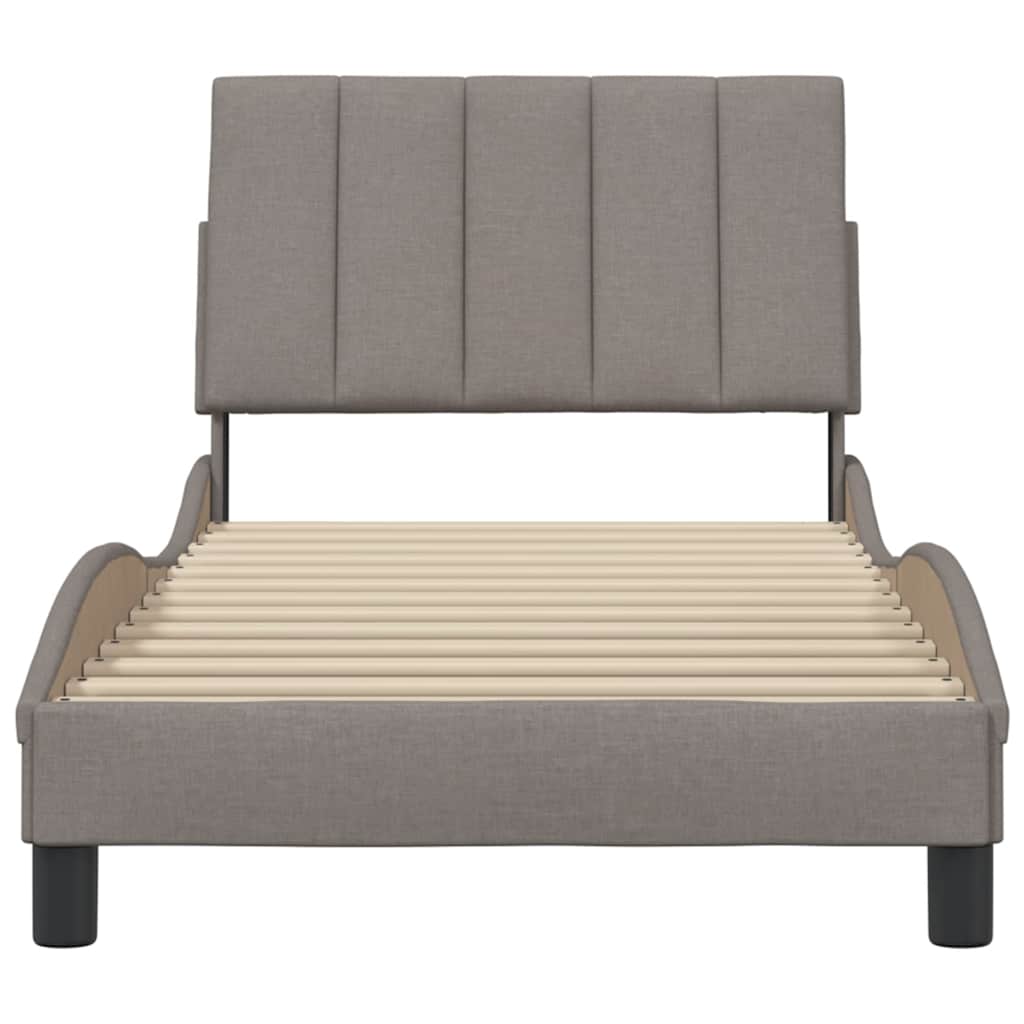 vidaXL Rama łóżka bez materaca Hanko Taupe 80x200 cm Tkanina