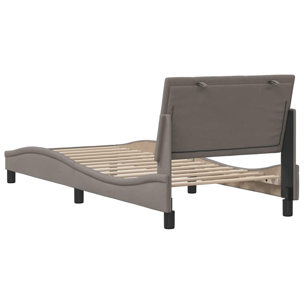 vidaXL Rama łóżka bez materaca Hanko Taupe 80x200 cm Tkanina