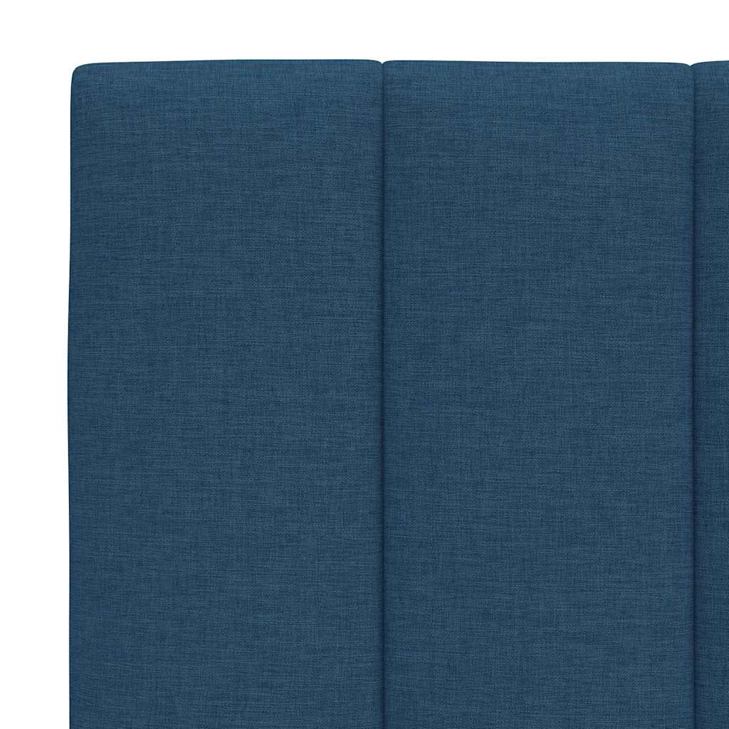 vidaXL Rama łóżka bez materaca Hanko Niebieska 80x200 cm Tkanina
