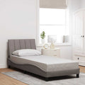 vidaXL Rama łóżka bez materaca Hanko Taupe 90x190 cm Tkanina