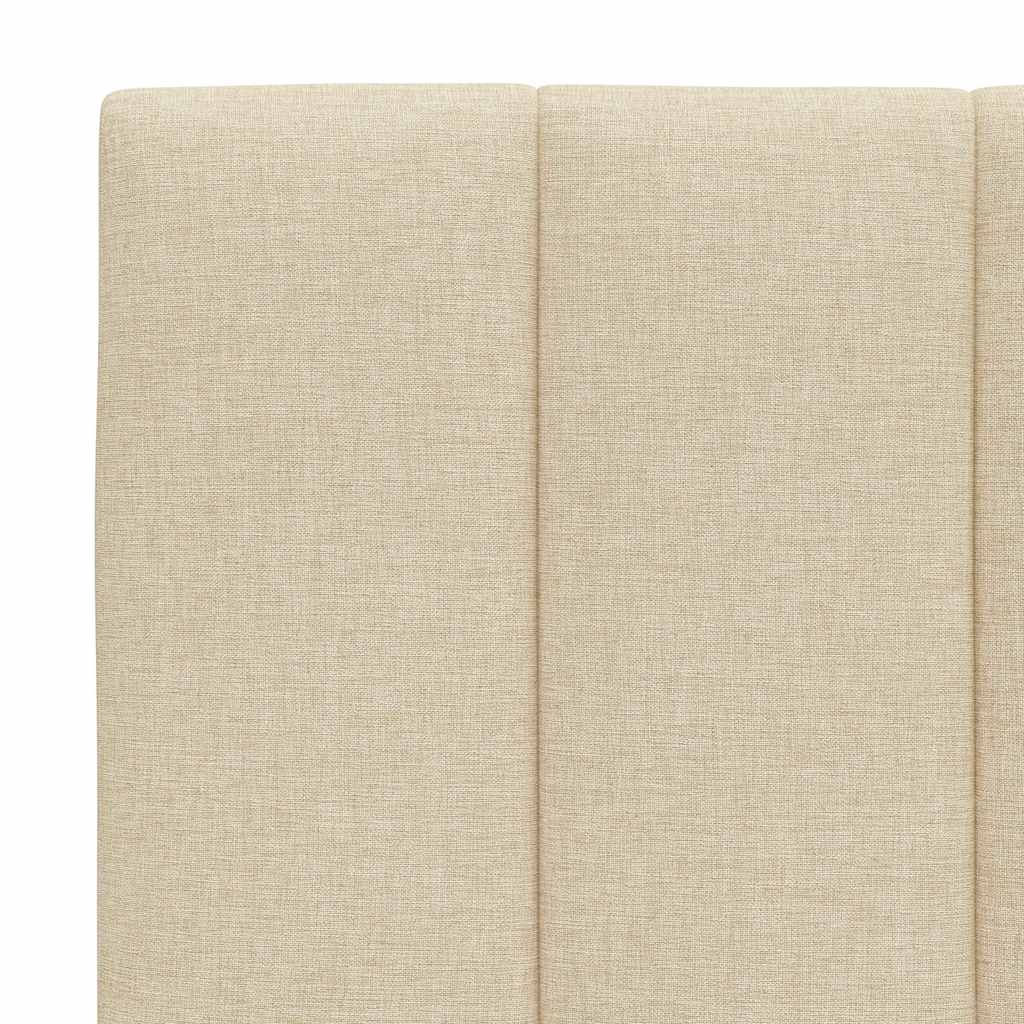 vidaXL Rama łóżka bez materaca Hanko Kremowa 90x190 cm Tkanina