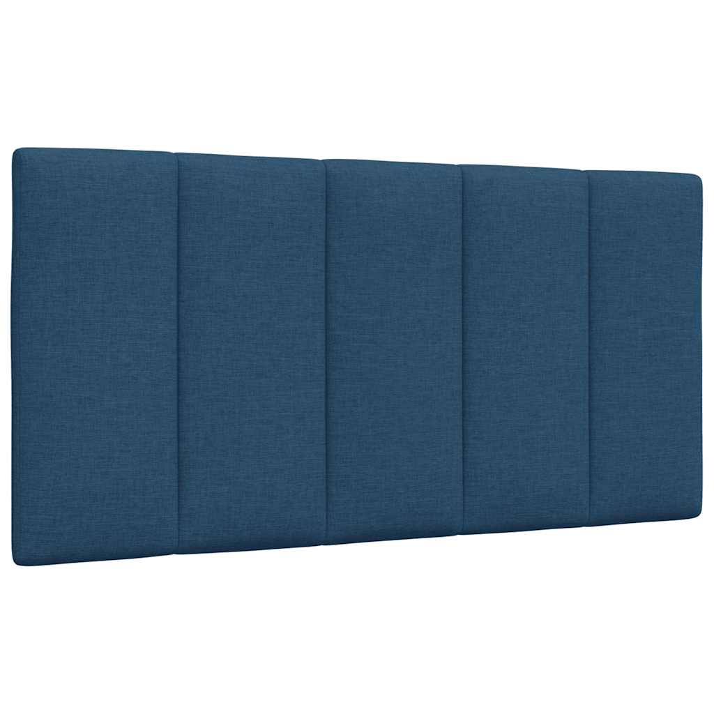 vidaXL Rama łóżka bez materaca Hanko Niebieska 100x200 cm Tkanina
