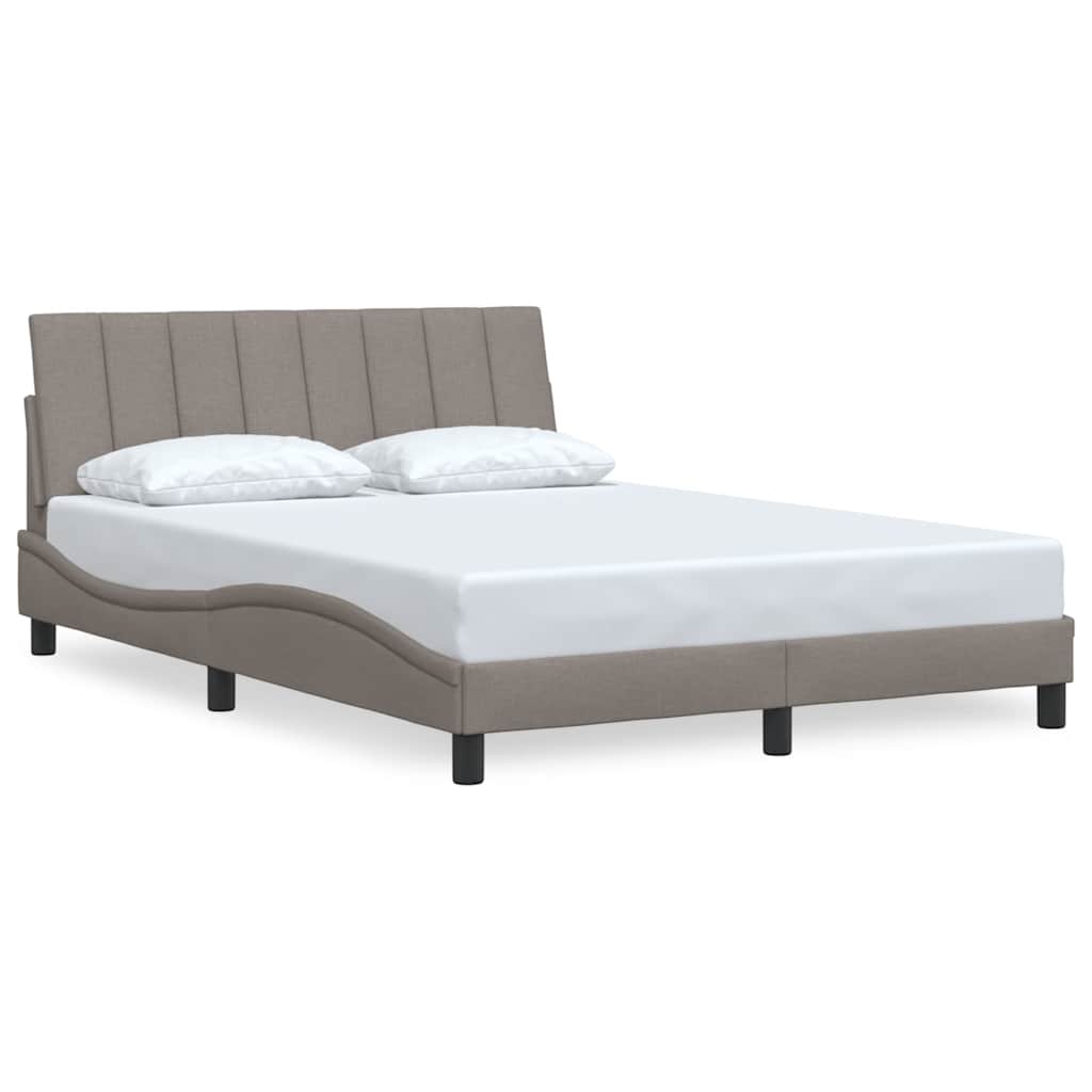 vidaXL Rama łóżka bez materaca, Hanko, taupe, 120x200 cm, obita tkaniną