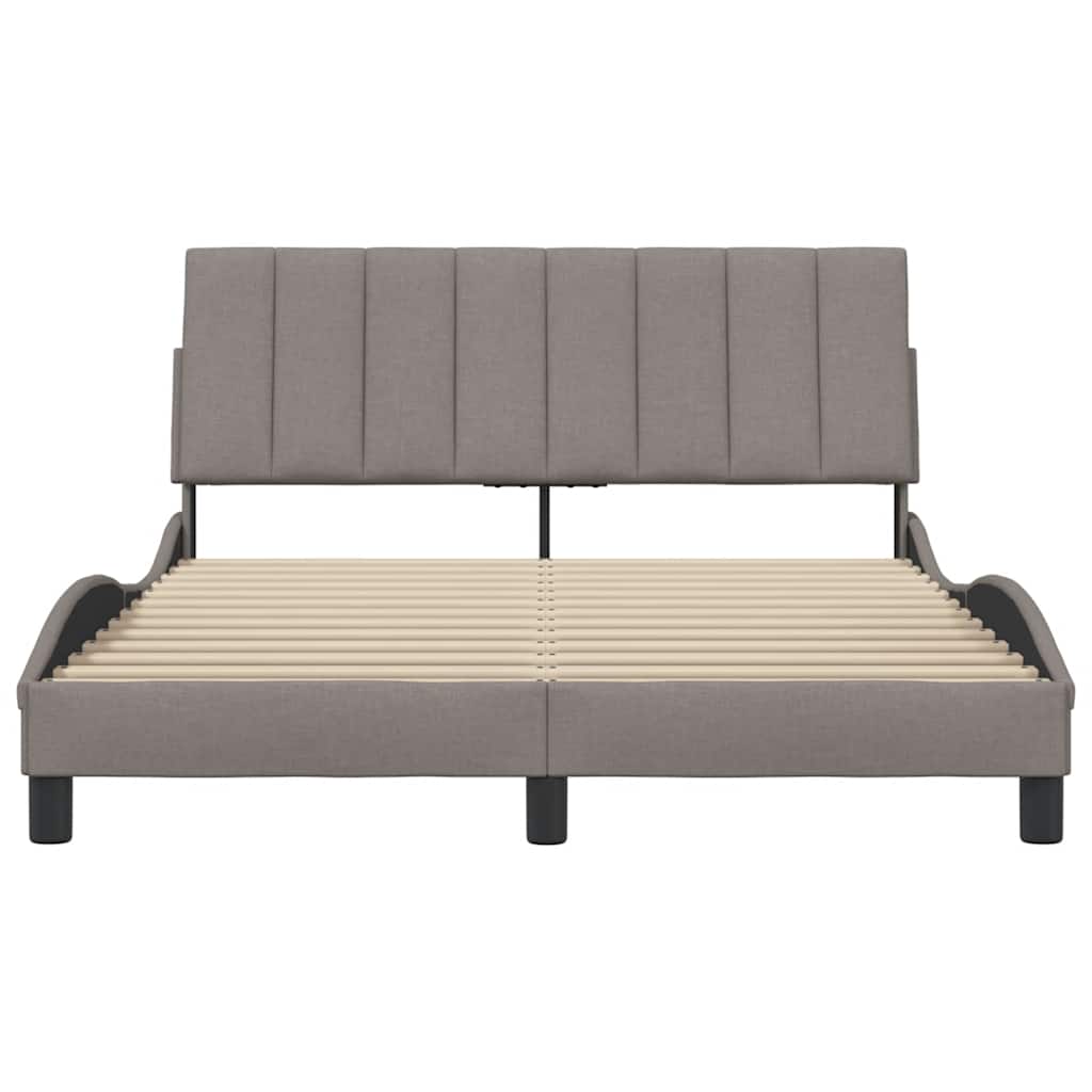 vidaXL Rama łóżka bez materaca, Hanko, taupe, 120x200 cm, obita tkaniną