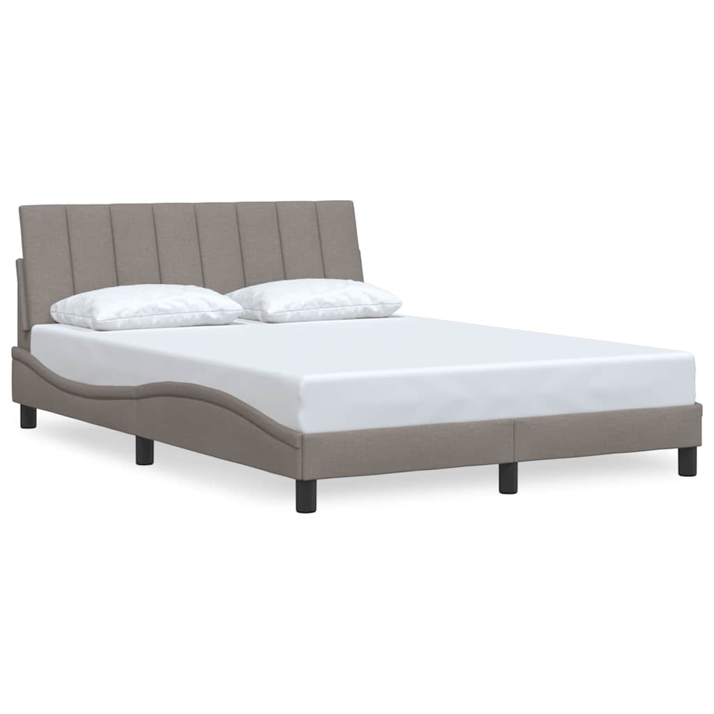 vidaXL Rama łóżka bez materaca, Hanko, taupe, 140x200 cm, obita tkaniną