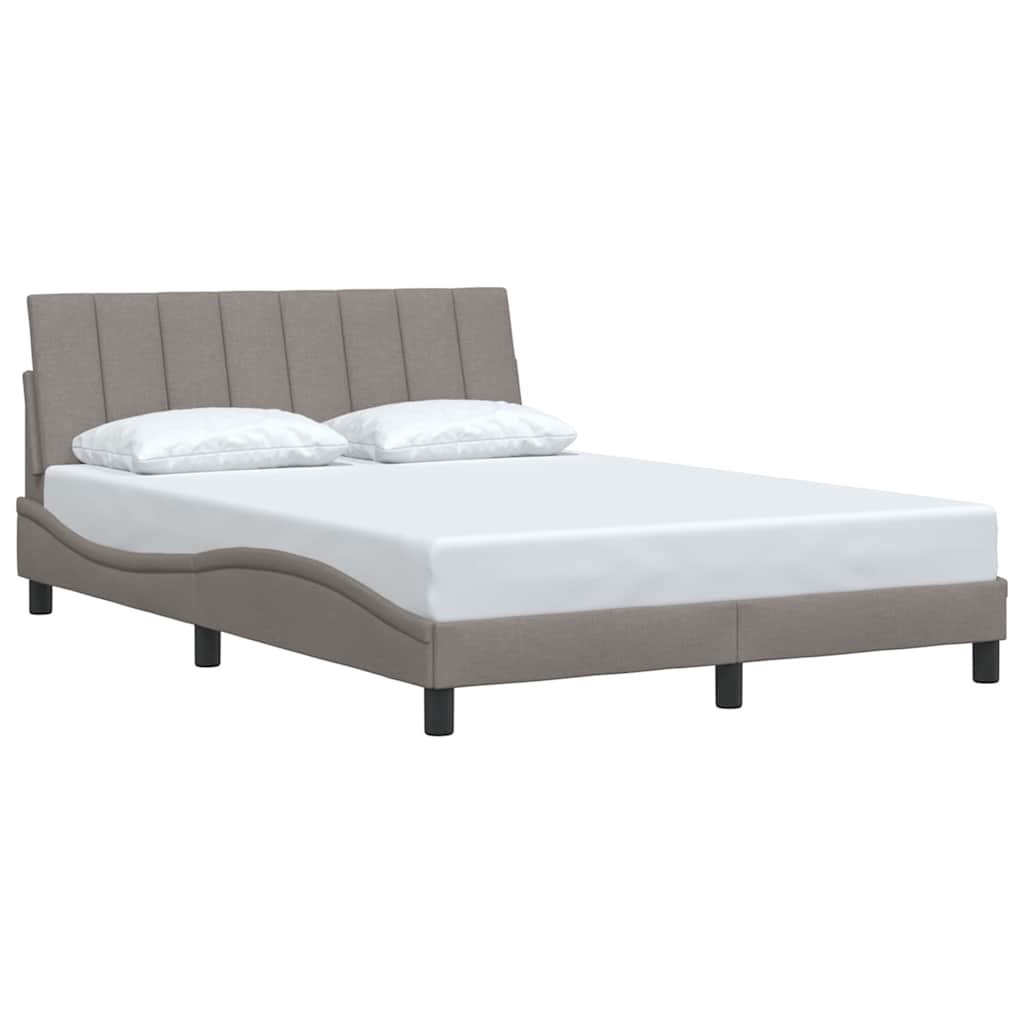 vidaXL Rama łóżka bez materaca, Hanko, taupe, 140x200 cm, obita tkaniną