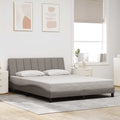 vidaXL Rama łóżka bez materaca, Hanko, taupe, 160x200 cm, obita tkaniną