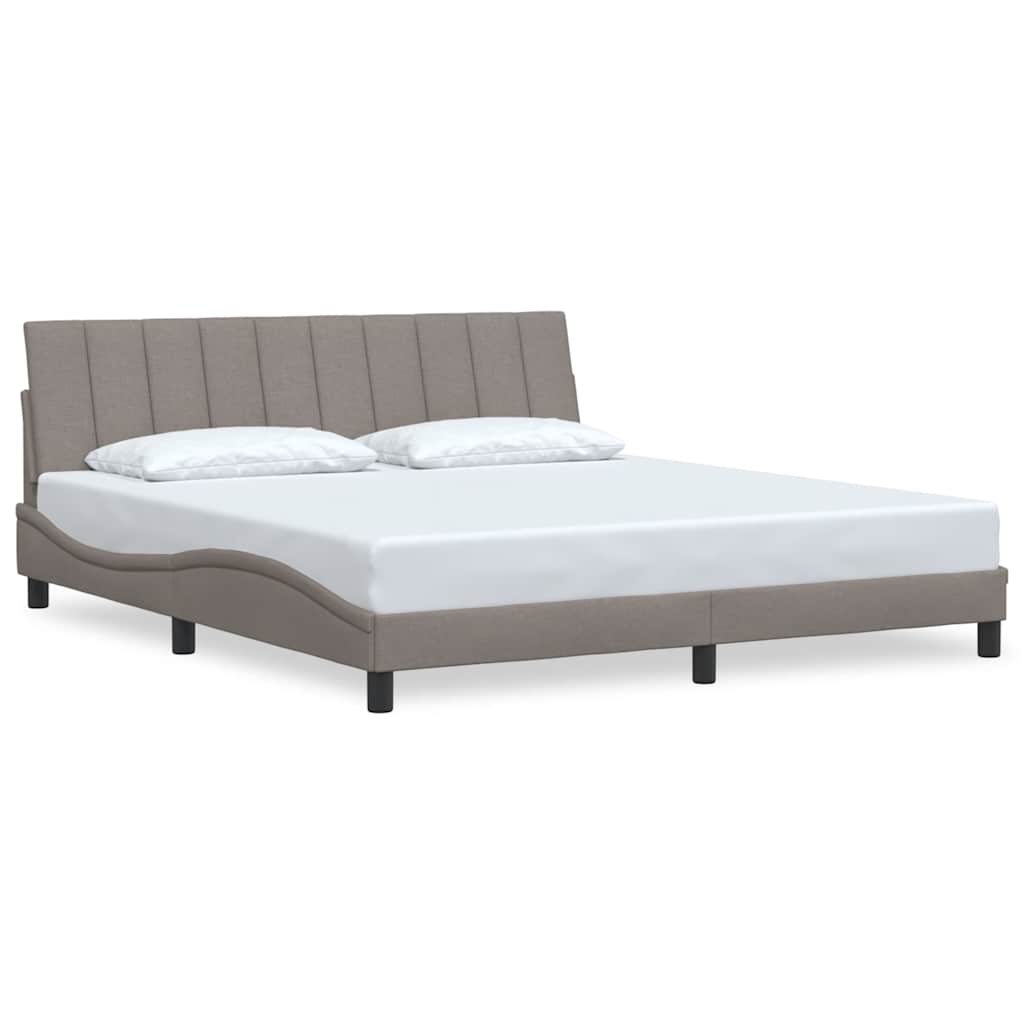 vidaXL Rama łóżka bez materaca, Hanko, taupe, 180x200 cm, obita tkaniną