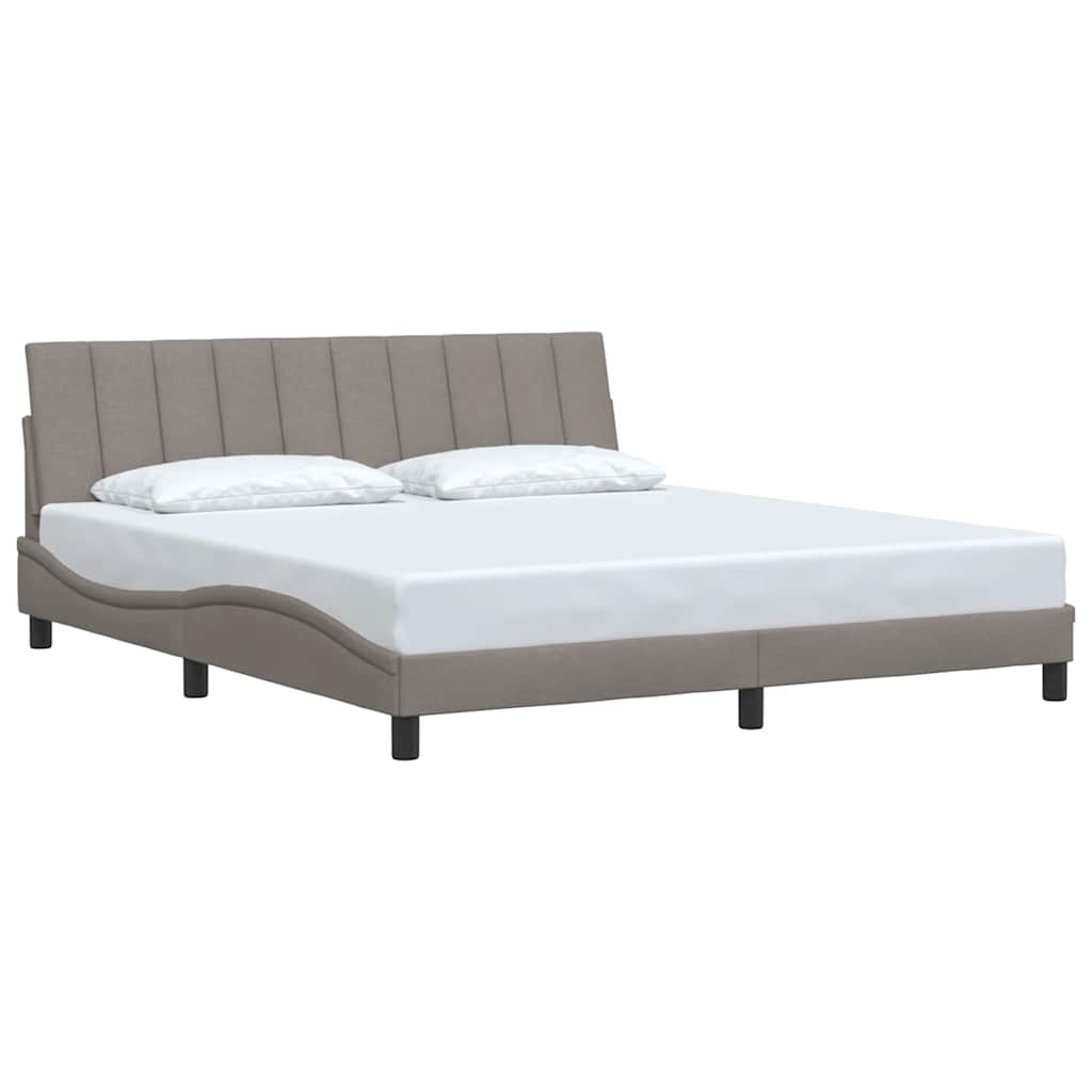 vidaXL Rama łóżka bez materaca, Hanko, taupe, 180x200 cm, obita tkaniną