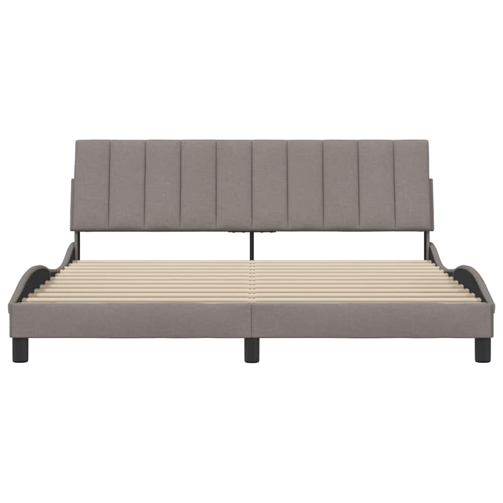 vidaXL Rama łóżka bez materaca, Hanko, taupe, 180x200 cm, obita tkaniną