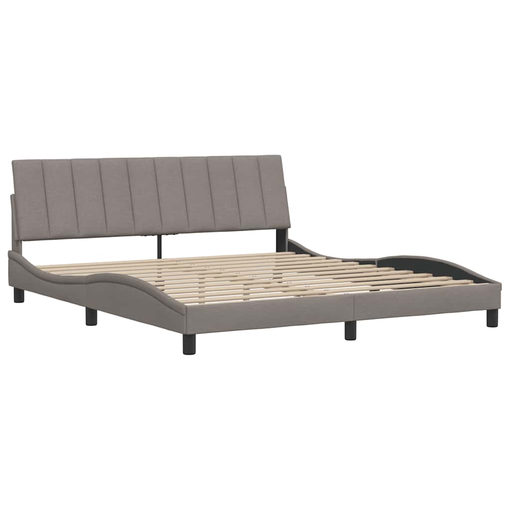 vidaXL Rama łóżka bez materaca, Hanko, taupe, 180x200 cm, obita tkaniną