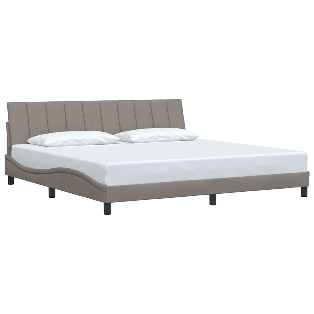 vidaXL Rama łóżka bez materaca, Hanko, taupe, 200x200 cm, obita tkaniną