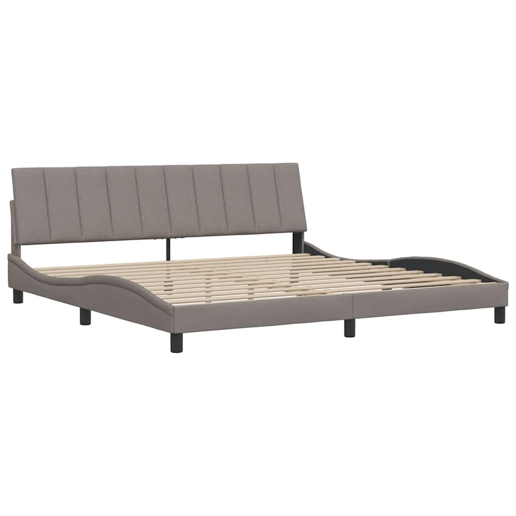 vidaXL Rama łóżka bez materaca, Hanko, taupe, 200x200 cm, obita tkaniną
