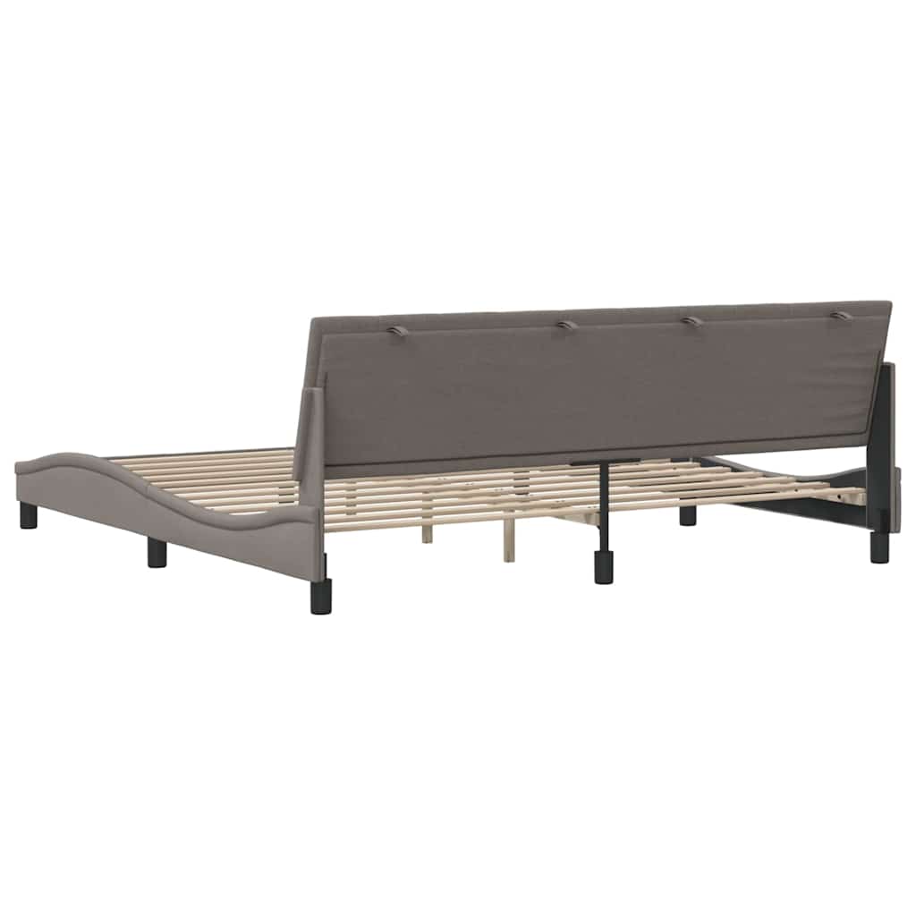 vidaXL Rama łóżka bez materaca, Hanko, taupe, 200x200 cm, obita tkaniną