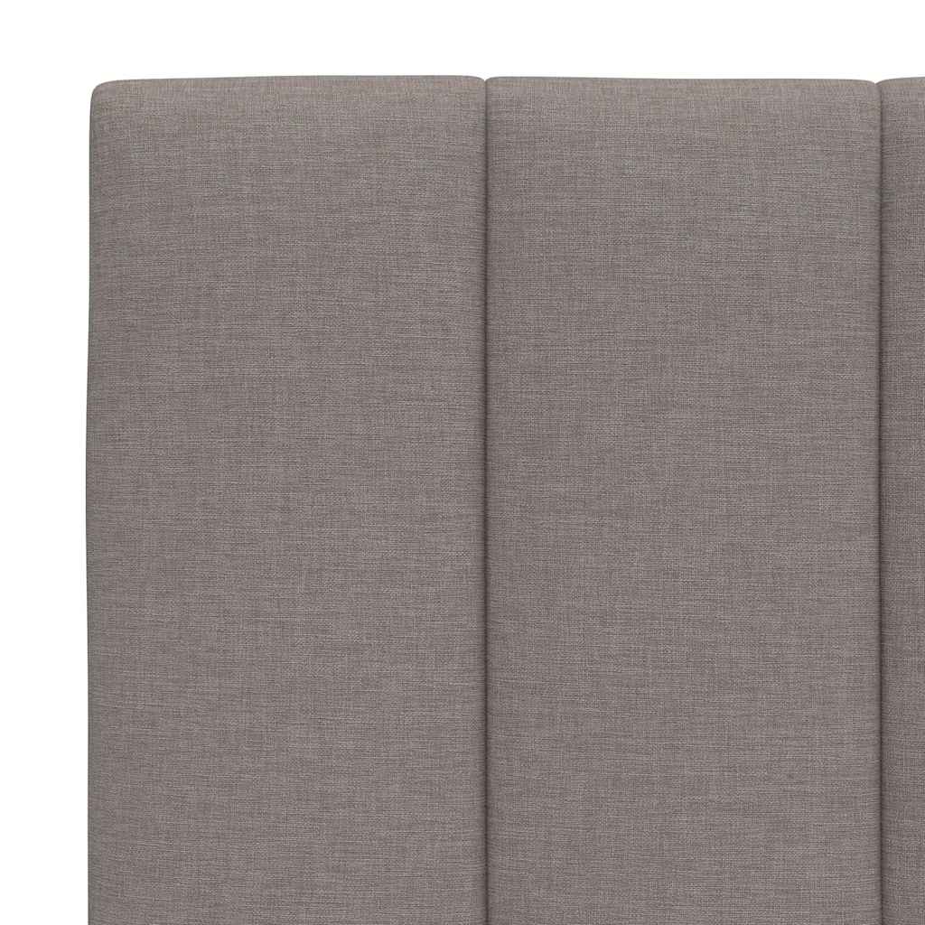 vidaXL Rama łóżka bez materaca, Hanko, taupe, 200x200 cm, obita tkaniną