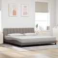 vidaXL Rama łóżka bez materaca, Hanko, taupe, 200x200 cm, obita tkaniną