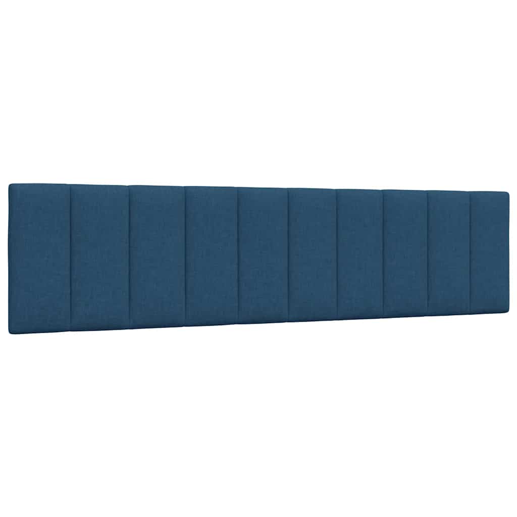 vidaXL Rama łóżka bez materaca, Hanko, niebieska, 200x200 cm, obita tkaniną