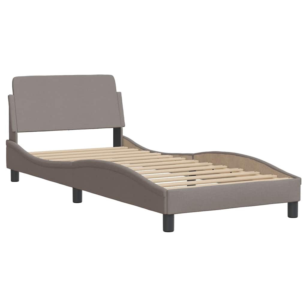 vidaXL Rama łóżka bez materaca Hanko Taupe 80x200 cm Tkanina