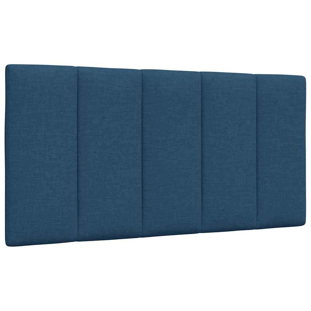 vidaXL Rama łóżka bez materaca Hanko Niebieska 100x200 cm Tkanina
