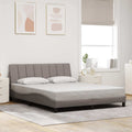 vidaXL Rama łóżka bez materaca, Hanko, taupe, 160x200 cm, obita tkaniną