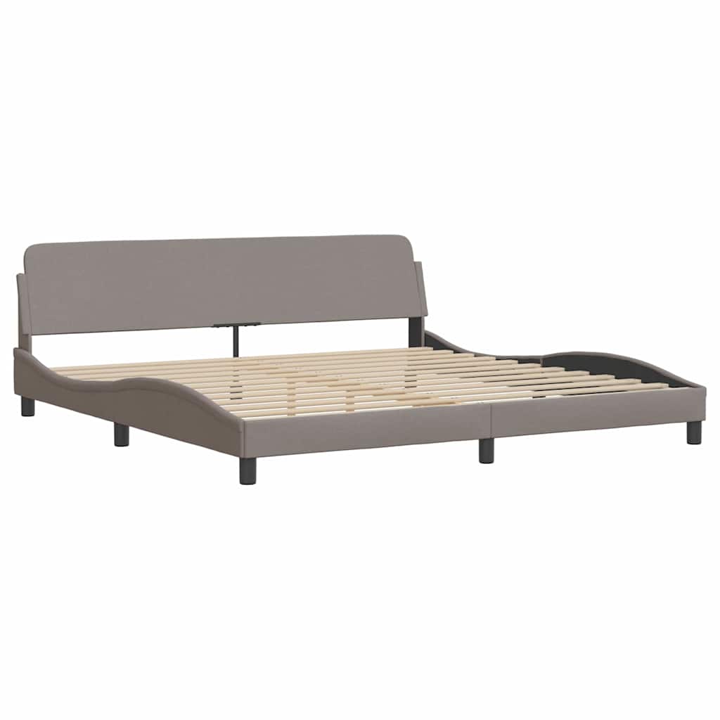 vidaXL Rama łóżka bez materaca, Hanko, taupe, 200x200 cm, obita tkaniną