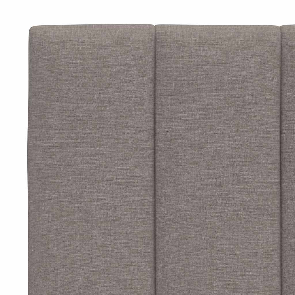 vidaXL Łóżko z materacem, Hanko, taupe, 160x200 cm, tkanina